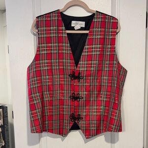 Red Plaid Women's Vest